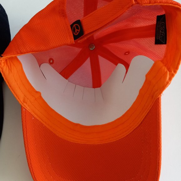 A&W Rootbeer Embroidered Hats EUC Set Of 2 Orange Black - Picture 3 of 12